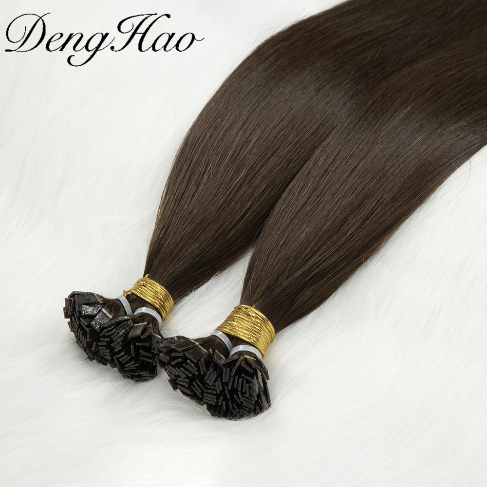 Professional Manufacturer Wholesale/Supplier 100% Best Natural Indian Russian Brazilian Hair Flat-Tip Hair Extensions