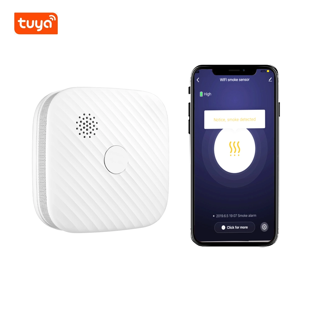Sistemas de alarma de incendios alarma fotoeléctrica Tuya WiFi con EN14604 Certificación