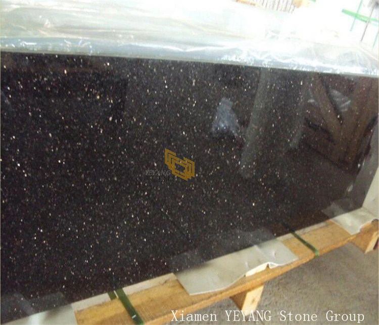 Hot Sale Black Galaxy Granite Kitchen Countertop/Countertops for Wall/Flooring Supplier