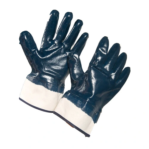 New Oil-Proof Cotton Jersey Liner Nitrile Fully Coated Work Gloves