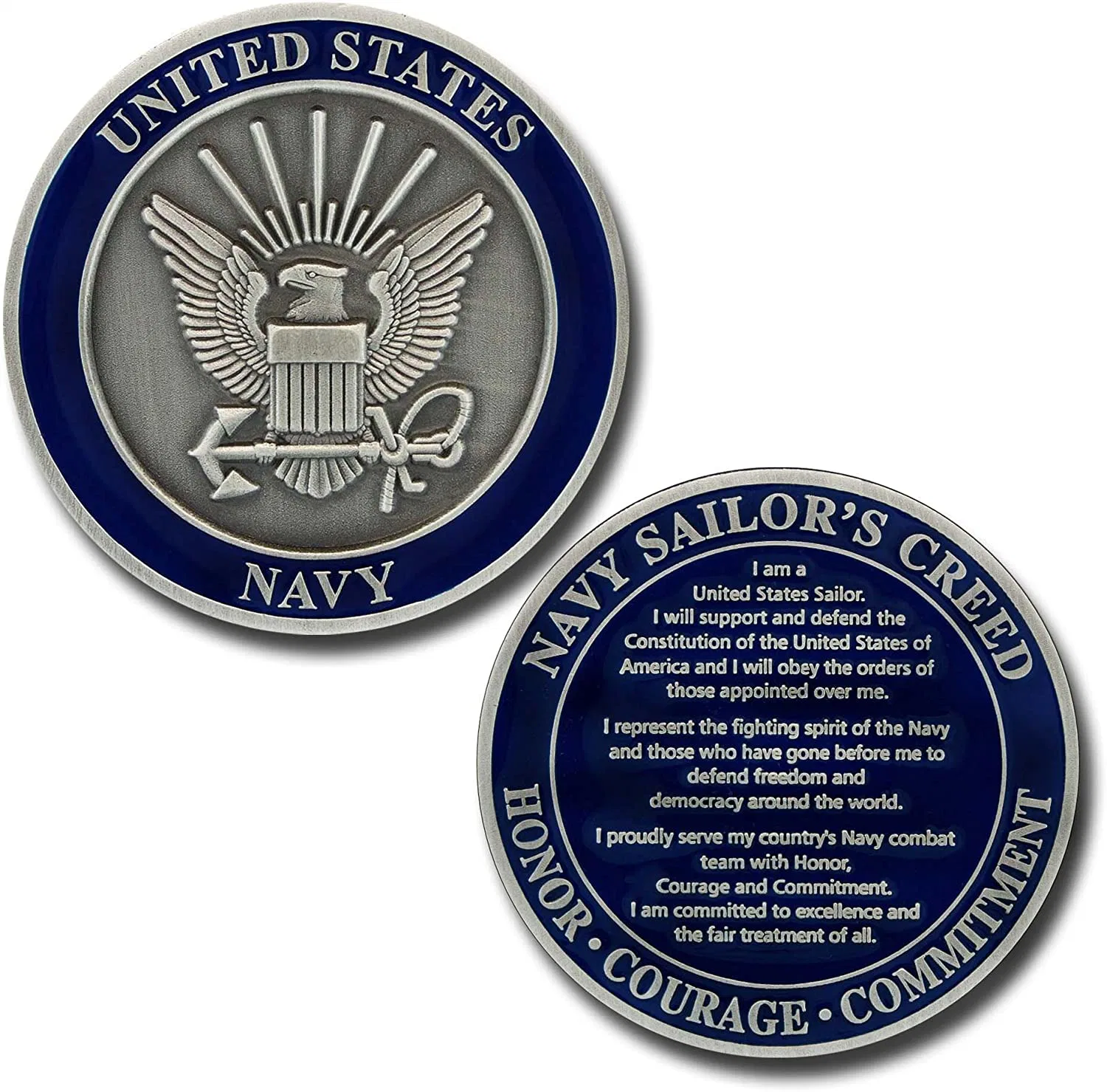 China Wholesale/Supplier Custom Design You Own Metal High quality/High cost performance Zinc Alloy Souvenir Coin Police Army Firefighter Navy Usn Chief Military Challenge Coin