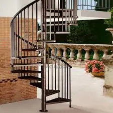 Real Villa Spiral Staircase Kit preços Outdoor escadas Black Escada de ferro forjado a cores Desig