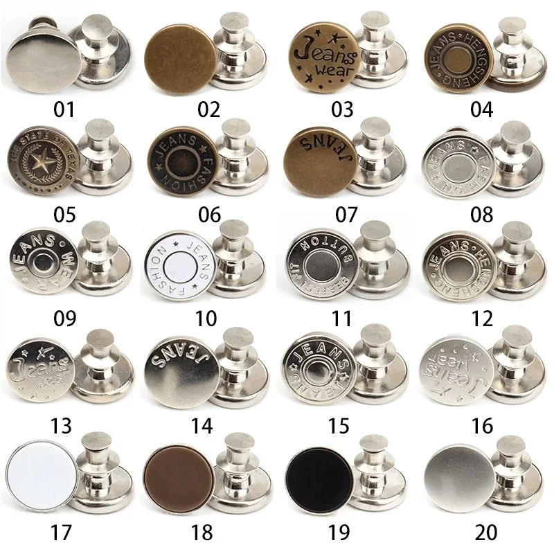 Factory Low Price Custom Metal Pants Snap Buttons Clothes Adjust Buttons