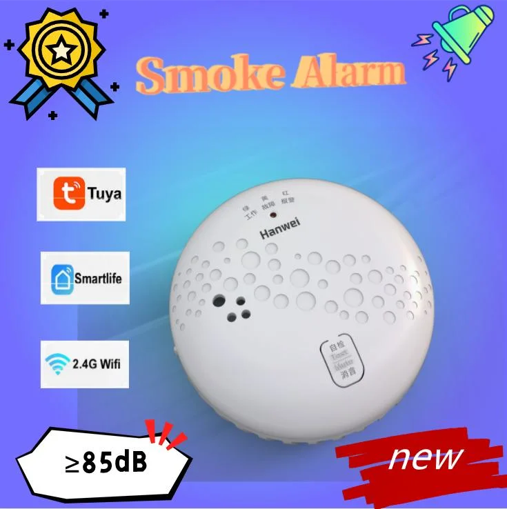 Tuya WiFi The Independent Photoelectric Smoke Fire Detection Alarm Dual Optical Alarm