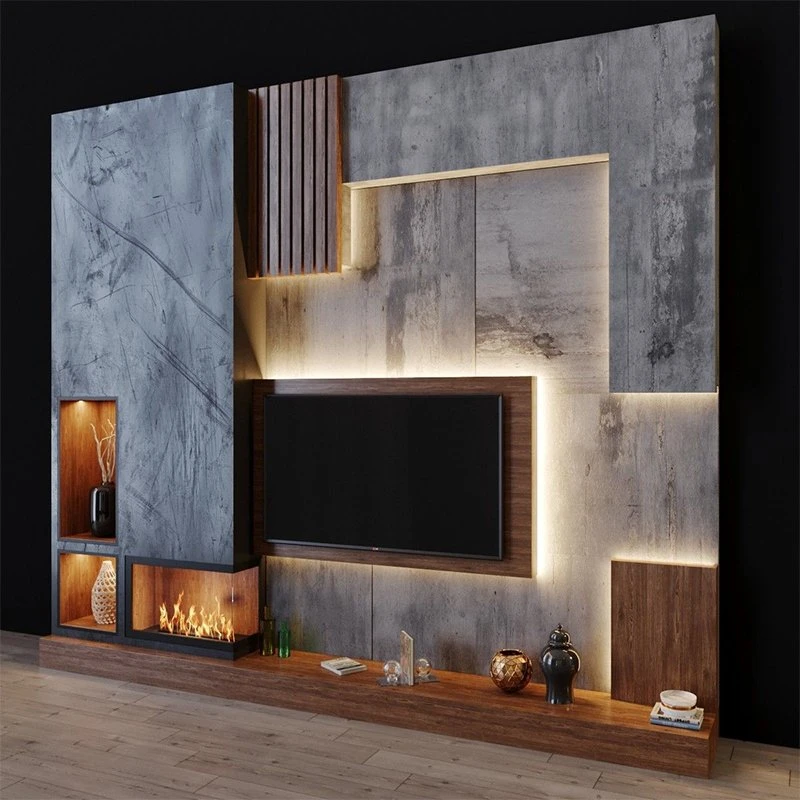 Cheap Hot Sale Top Quality with LED Light Home Furniture TV Stands