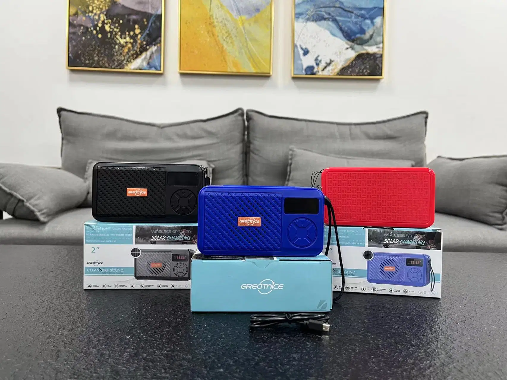 Gts New Design Mini Wireless portable Speaker for Solar Funtion Low Price