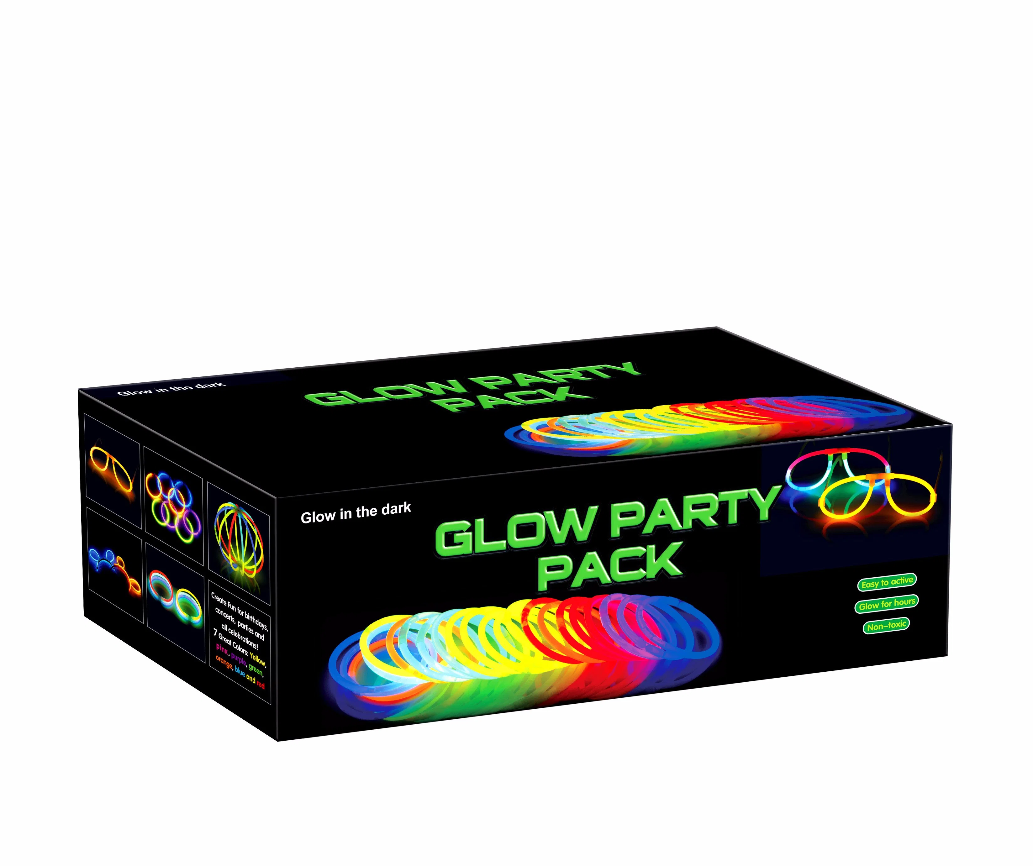 Holiday Party Pack Set Multi Color Glow Party Decorations Light Stick Gift Glow Stick