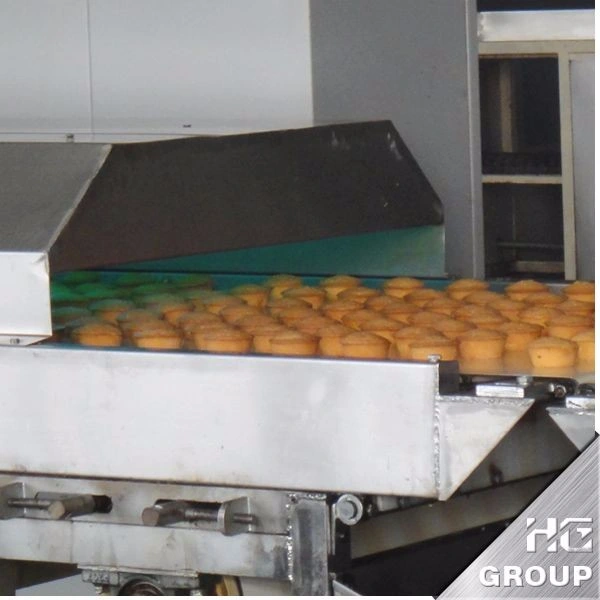 Soft and Tender Cup Cake Production Line with High Capacity/ Stainless Steel Custard Cake Making Machine