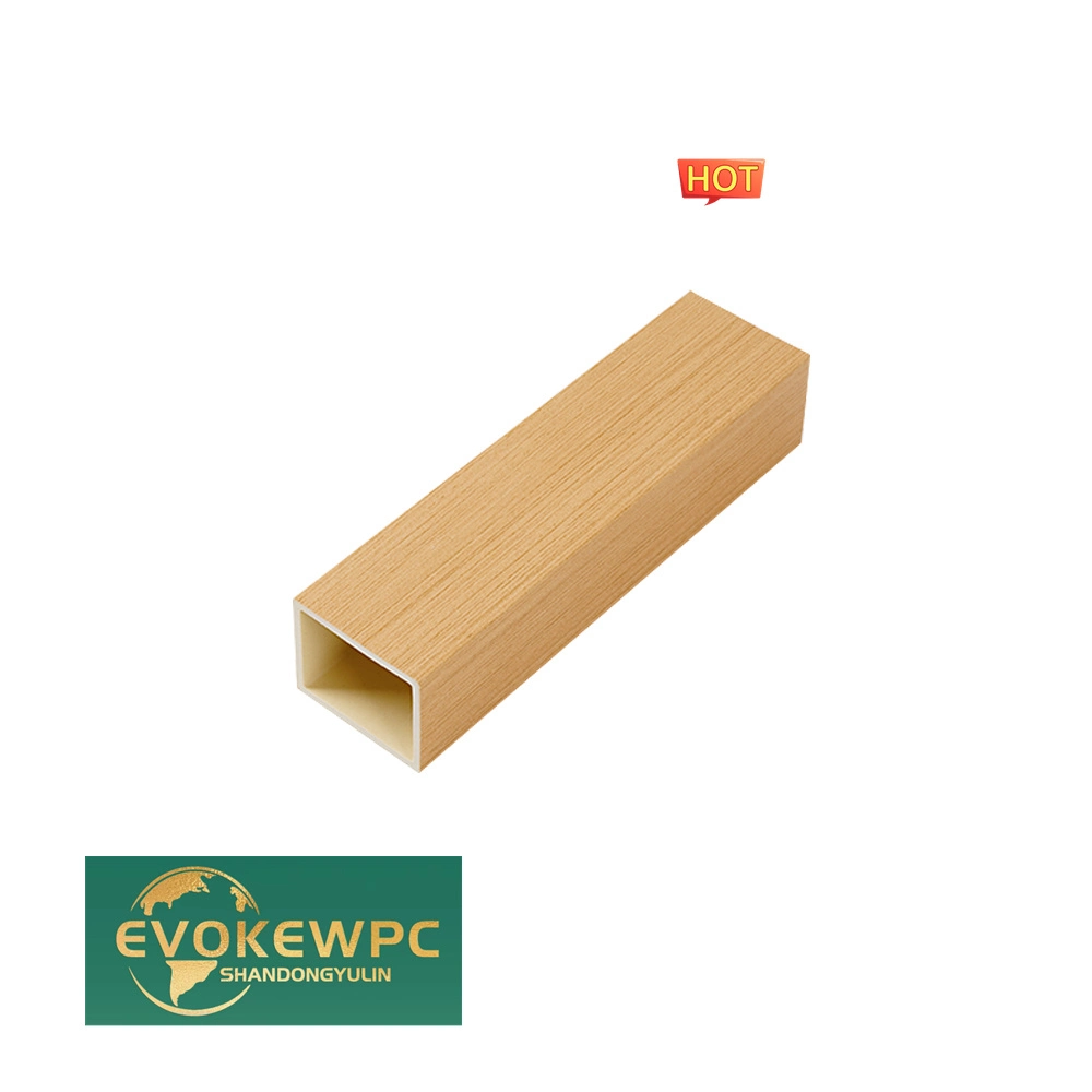 Easy to Install Indoor Partition WPC Timber Wood Tube Log 2023 New Design Wooden Composite Slats Timber Tube