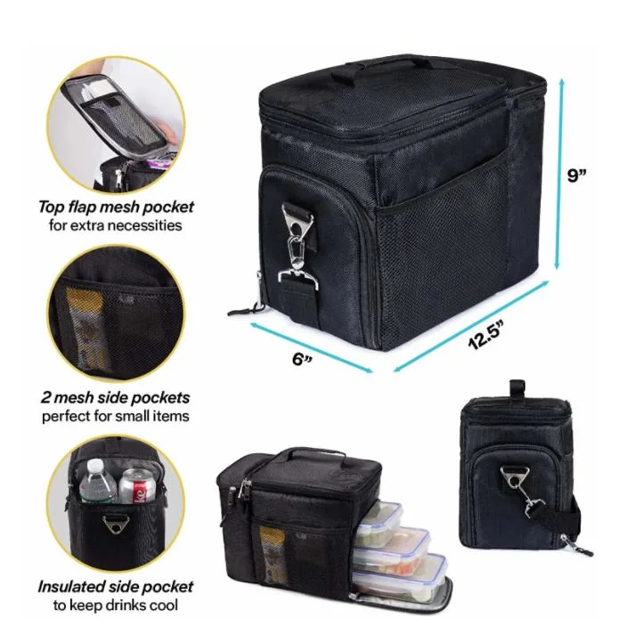 Outdoor Traveling Keep Fresh Insulated Picnic Bag Lunch Bag Waterproof Shoulder Cooler Bag