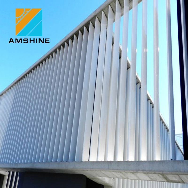 Customized Motorized and Fixed Exterior Aerofoil Louver Sun Shading Aluminium Louver Panel Sunshading Louver Sun Shading