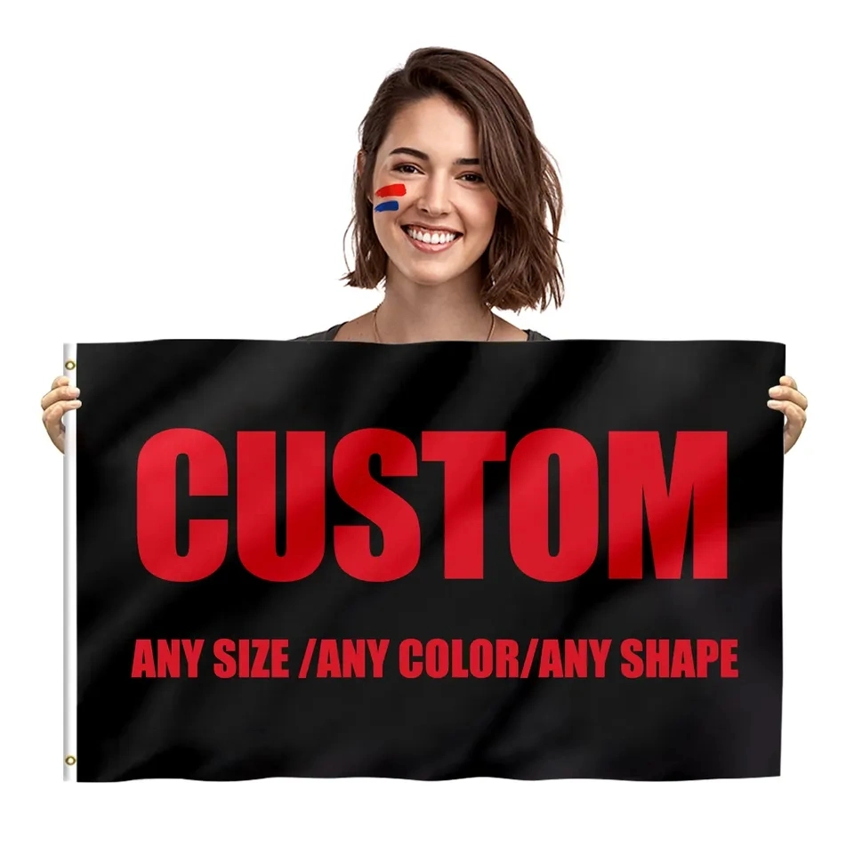 Aozhan Blank Sublimation 12X18 Inch Free Sample Heavy Duty Double Side Black Inside Opaque High quality/High cost performance  Garden Custom Flag