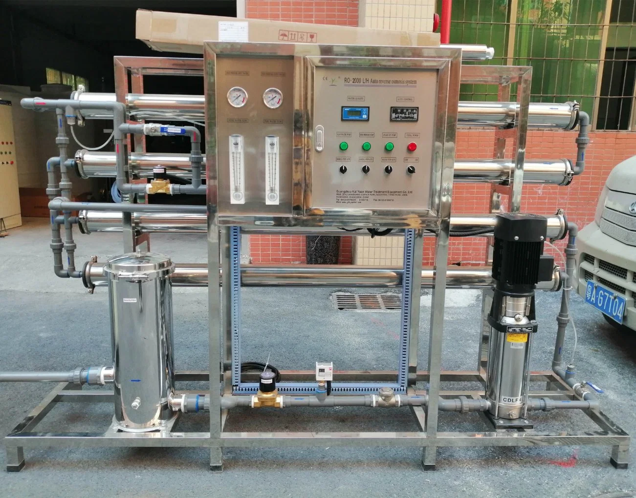 2000L/H Reverse Osmosis System Demineralized Water Purification Machine Water Treatment