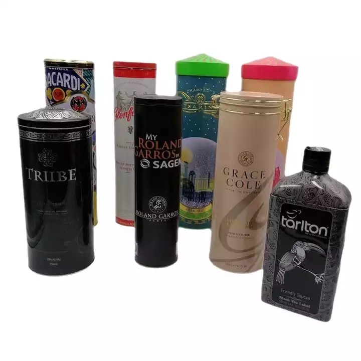 Eco Friendly Custom Design High quality/High cost performance  Special Shaped Metal Exquisite Gift Packing Wine Tin Box