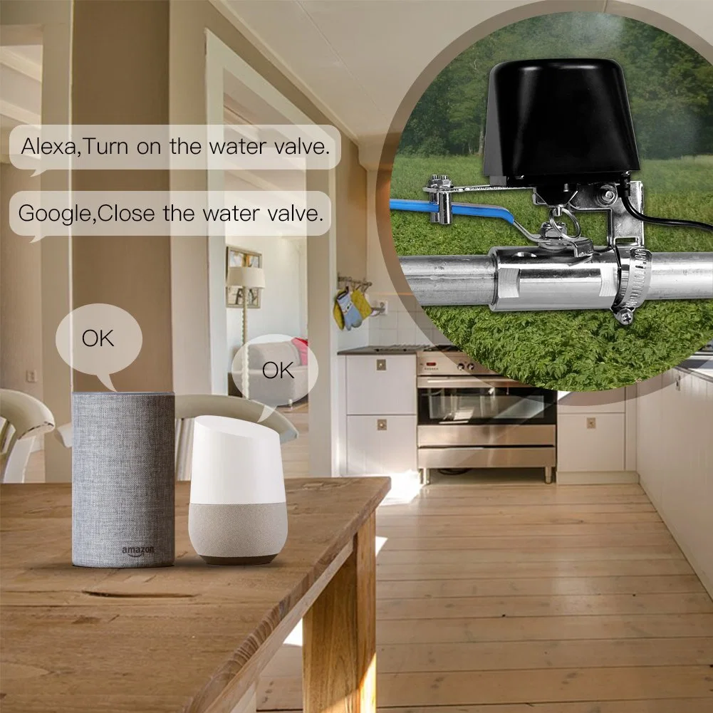 Голосовое управление SLS Smart Water Valve, совместимое с Alexa Echo Google Home