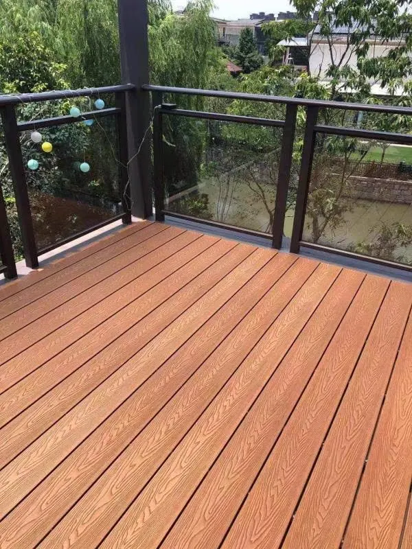 Outdoor Wood Plastic Embossed Wood Grain WPC Decking Composite Outdoor Flooring