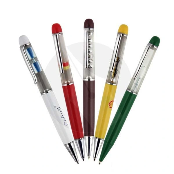 Custom Logo 3D Öl schwimmende Geschenke Stift hohe Qualität Ball Point Pen Werbung Werbestift