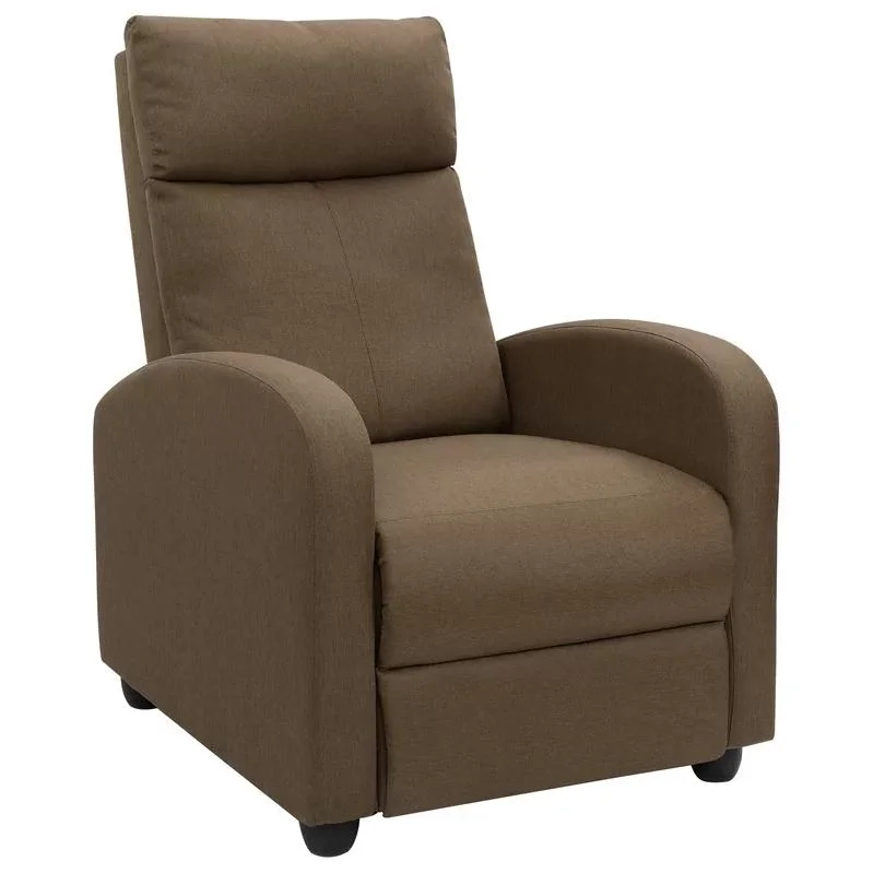 Amazon Supply Fabric PU Push Back Recliner Living Room Sofa