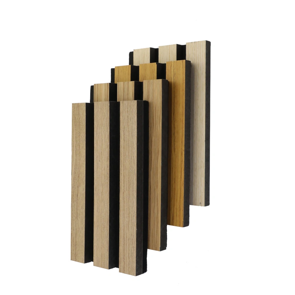 Wood Slatted Sound Insulation Laminated Wood Acoustic Wall Panel