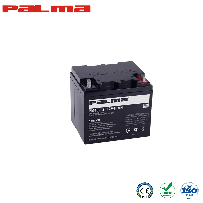 video Computerized Instrument Battery 12V40ah, 12V50ah Rechargeable Lead Acid Battery for Converter and Alarm Systems