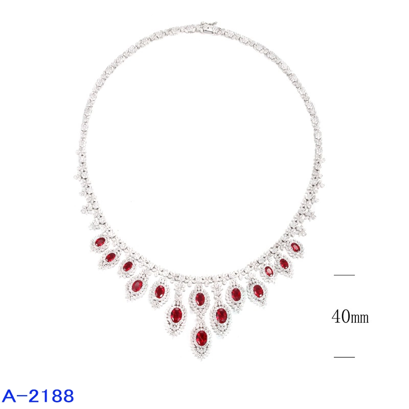 Wholesale New Design 925 Sterling Silver Jewelry Fashion CZ Necklace