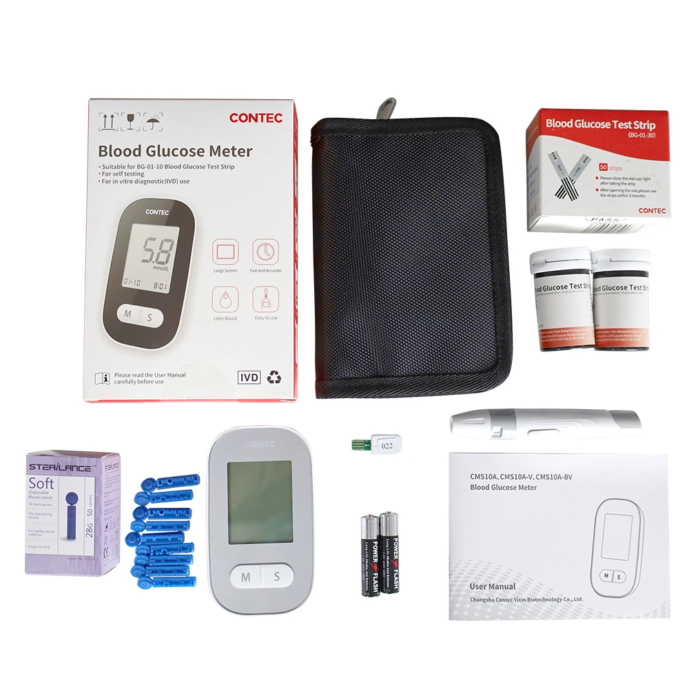 Contec Cms10A Self-Monitoring Digital Blood Sugar Monitor Glucosemeter Glucometer Medical مقياس الجلوكوز