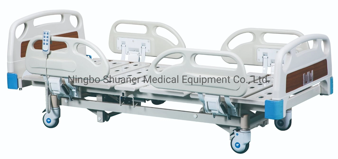 Cama de cuidados Shuaner Hospital económico de la Fábrica de Equipos Médicos cama 3 funciones