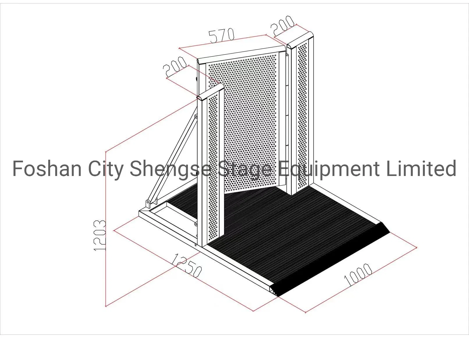 Hot Sale Tamaño estándar aluminio extraíble Control de empuje plegable de seguridad Barricade etapa con Puerta para parar a los fanáticos locos para vivir Concierto/exposición