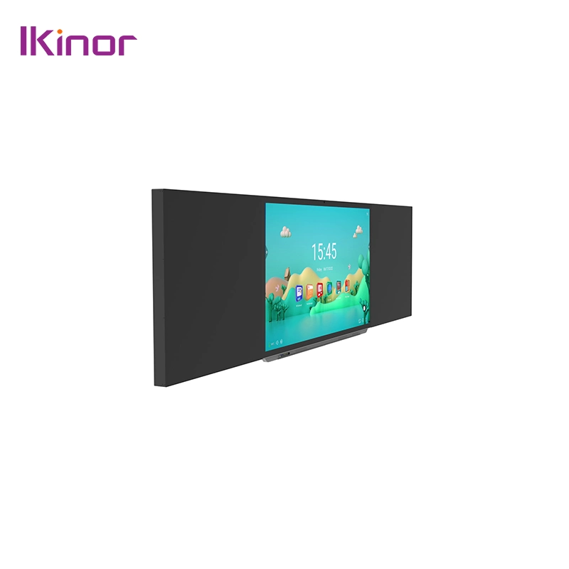 Ikinor 4K HD 75 85 pouces tactile capacitif de collage optique Double système Smart interactif Blackboard