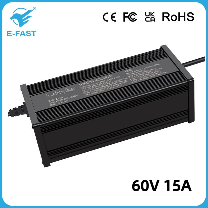 Top Sales Fully Cheap Price Automatic Lithium Ion Battery Charger 60V 15A Customized Ebike LiFePO4 E-Bike Electric Scooter Battery Charger