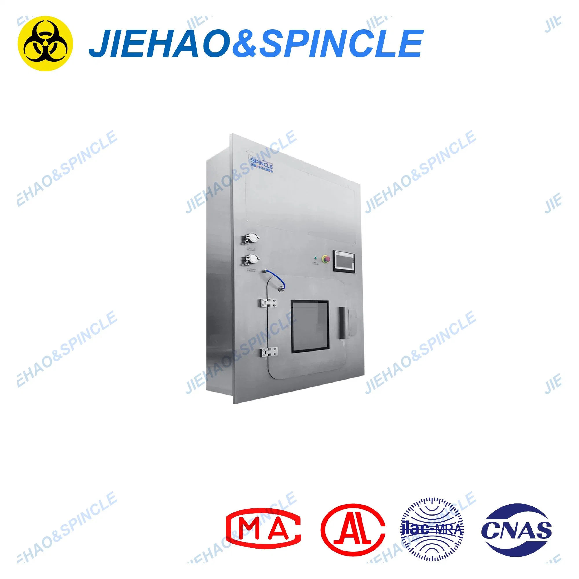 Biossegurança Pneumático caixa de segurança de passagem estanque elevada contenção Bsl3 Bsl4 biotecnológica Equipamento Jiehao &amp; Spincle