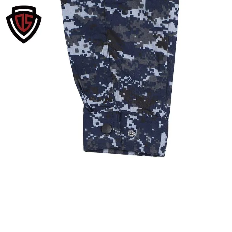 Double Safe Military Police Style Mens Combat Tactical 65%Polyester & 35% Cotton Woodland Camouflage Bdu Army Uniform