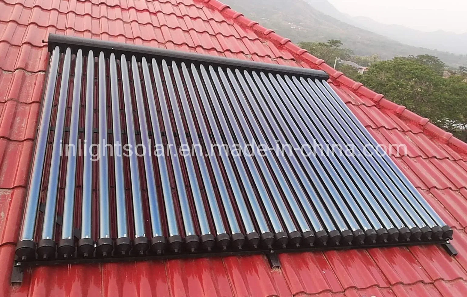 Roof Mounted Pressurized Solar Water Heating System