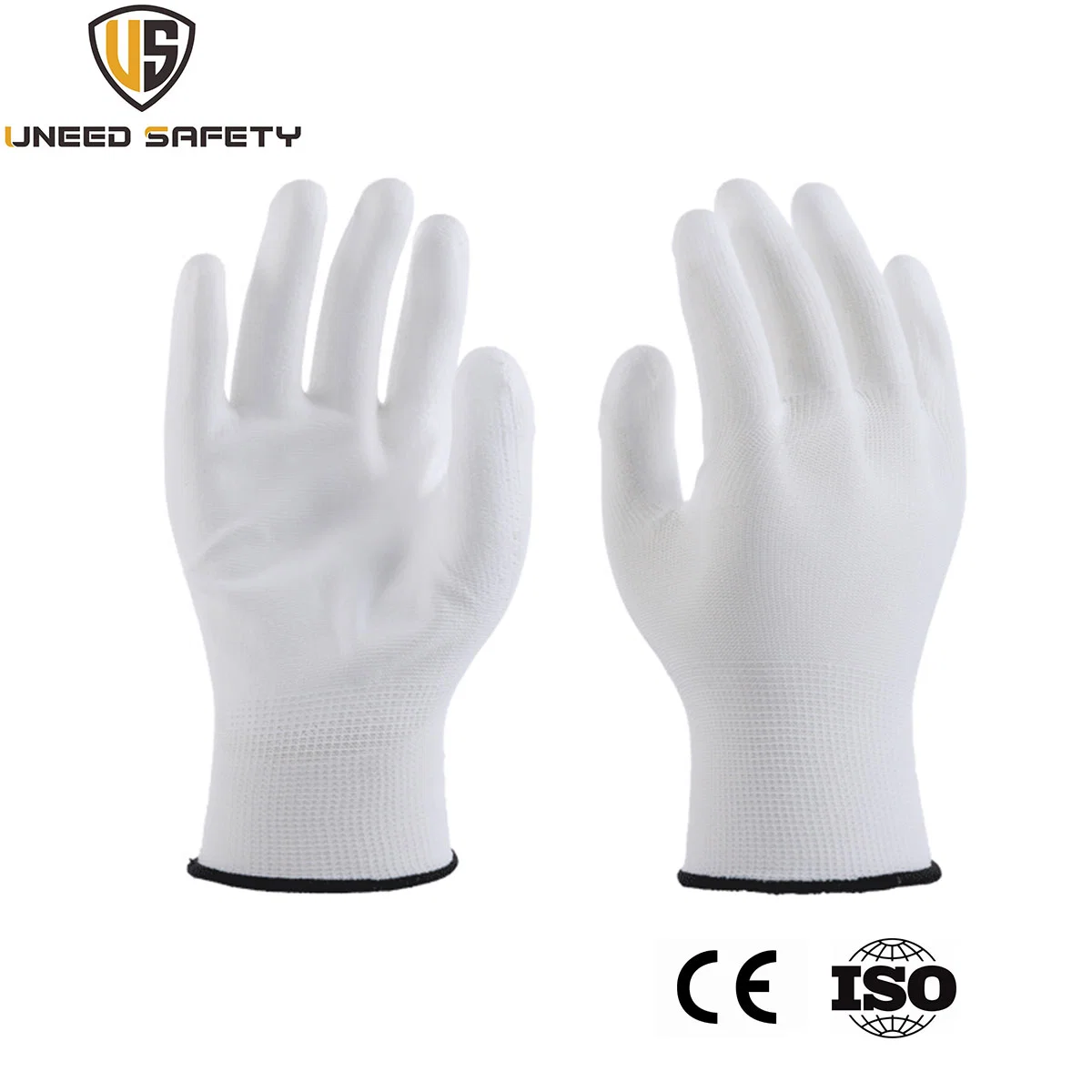 En388 4131 White Black Guantes De Trabajo Palm Coated Nylon PU Gloves Polyurethane Palm Fit Safety Glove Work Gloves