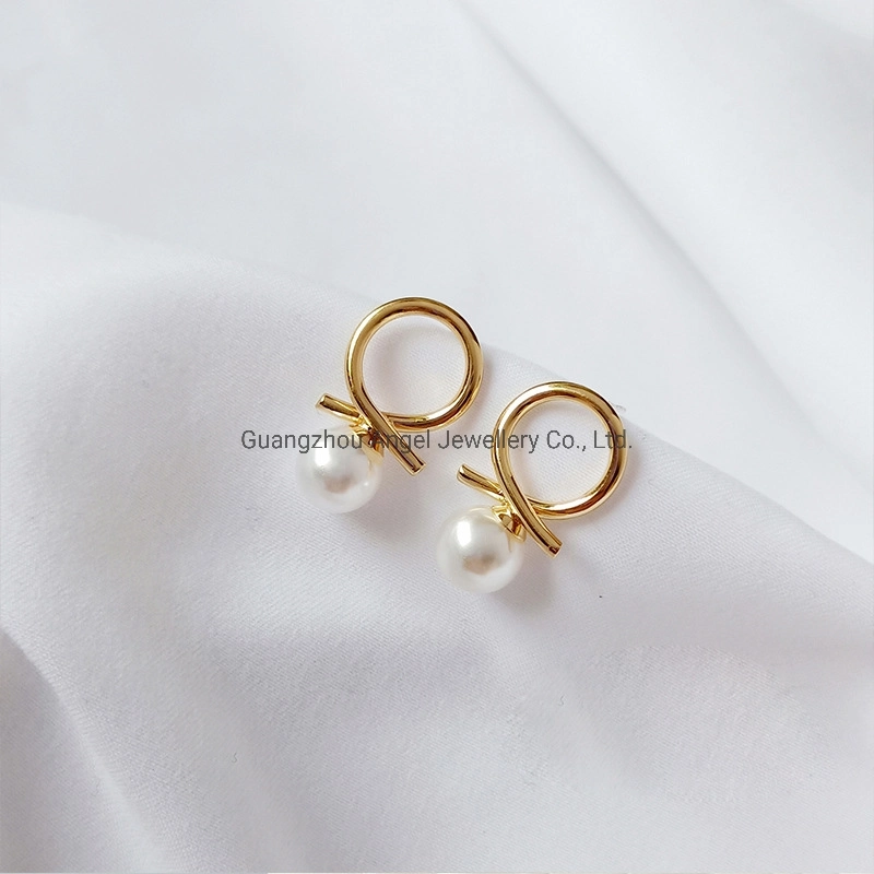 Exquisite Korean Temperament Simple Design Fine S925 Sterling Silver Pearl Earrings