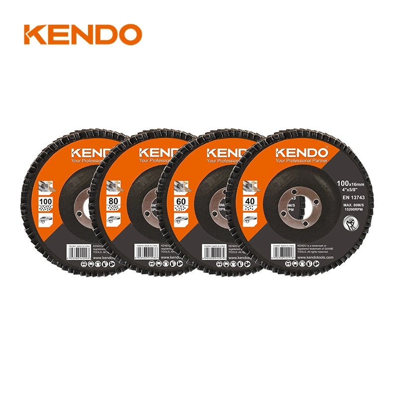 Kendo Aluminum Oxide Flap Disc Suitable for Working in Stainless Steel, Steel, Cast Iron and Sheet Steel