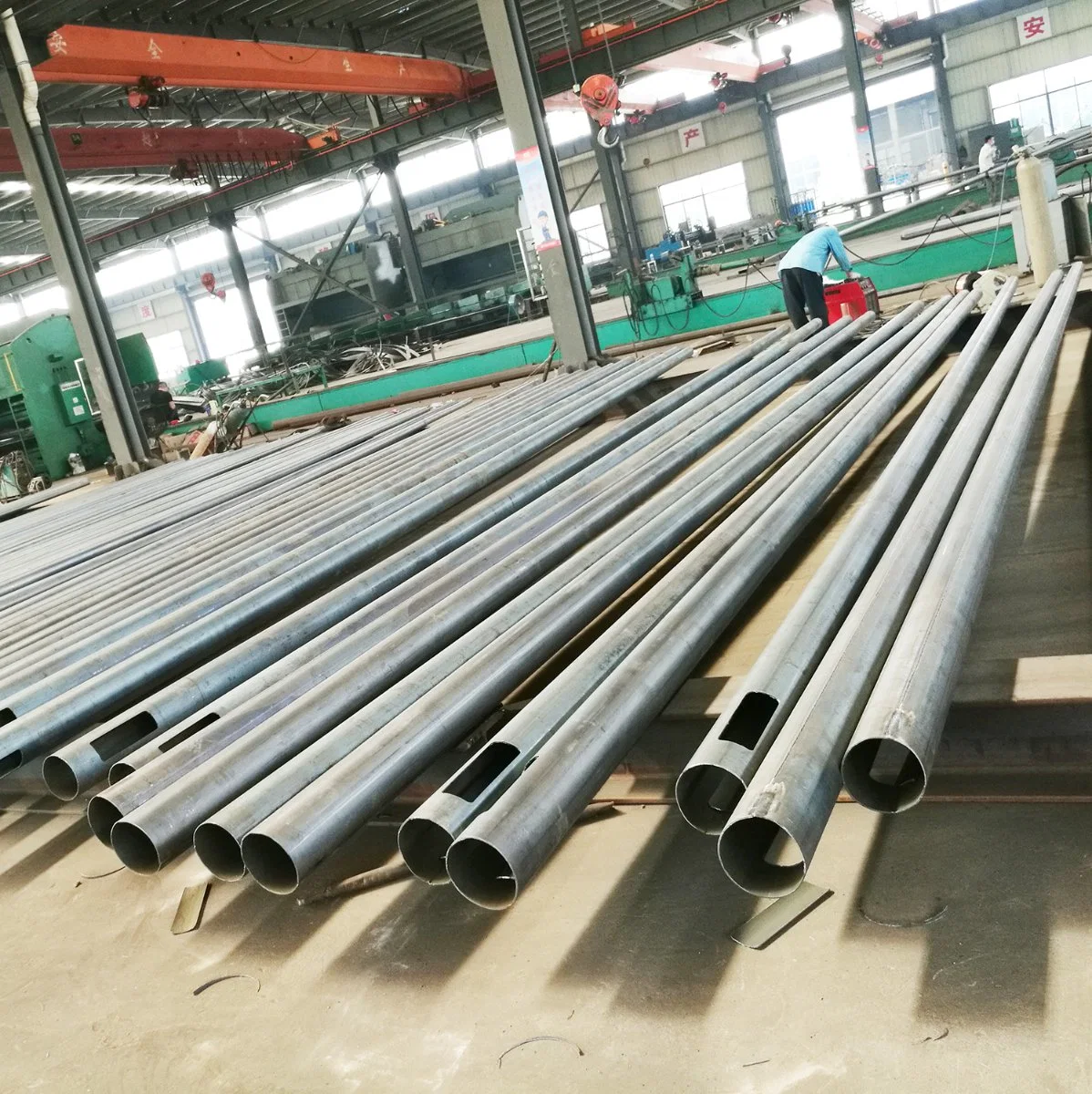 S355 Steel Galvanized Hot Rolled Light Pole