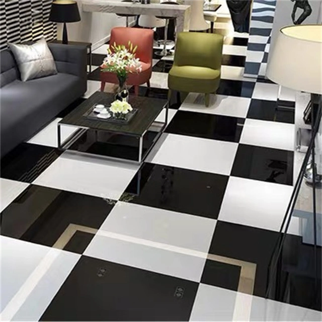 Baldosas pulidas vidriadas Fabricación de suelos de porcelana al aire libre hecha en China Paredes de suelo Super Negro cuerpo Polished Tiles