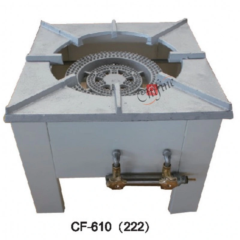 CF740 Fabricante Industial quemador de gas Gas comercial Cocina estufa de gas de fundición de acero