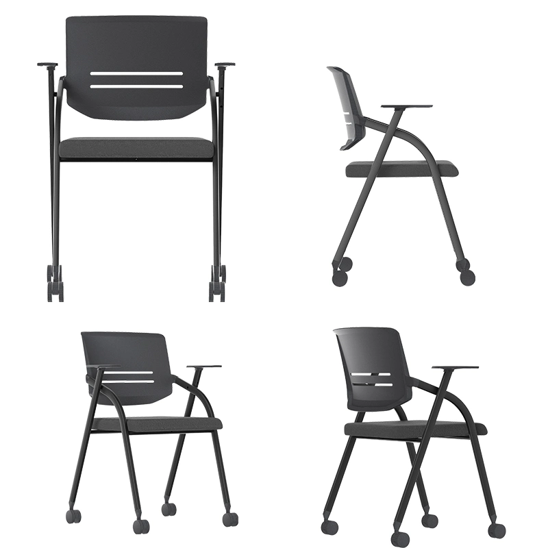 School Furniture Folding Plastic Student Lecture Training Chair with Writing Pad Tablet