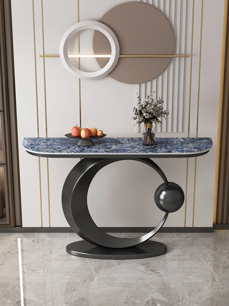 Modern Console Table with Marble and Gold Stainless Steel Structure Luxury Modern Home Decor Desk Chinese Entrance Table