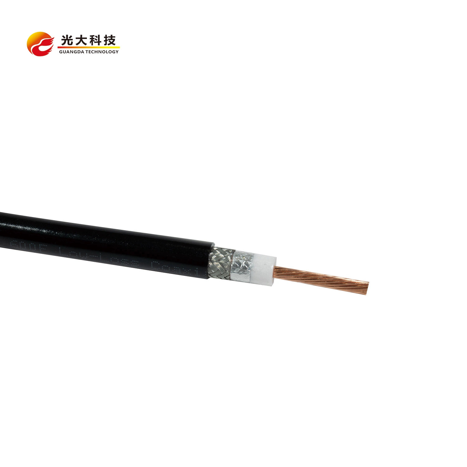 RG6+2c Rg59+2c Copper Clad Steel 0.8+Foam PE Coaxial Cable Siamese Power Wire Electric CCTV Camera Video Cable