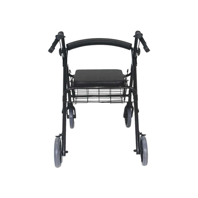 Equipo Médico de aluminio ajustable de plegado de las 4 ruedas Rollator bastidor caminar ancianos Walker con asiento