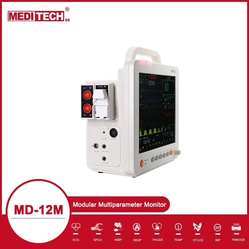Монитор пациента Meditech 12 дюймов, одобренный CE, с уникальной конструкцией
