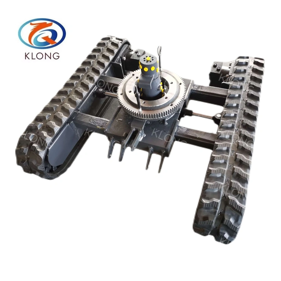 Customized 800kg 1 Ton Hydraulic Rubber Crawler Track Undercarriage with Slewing Bearing for Rotary Mini Excavator