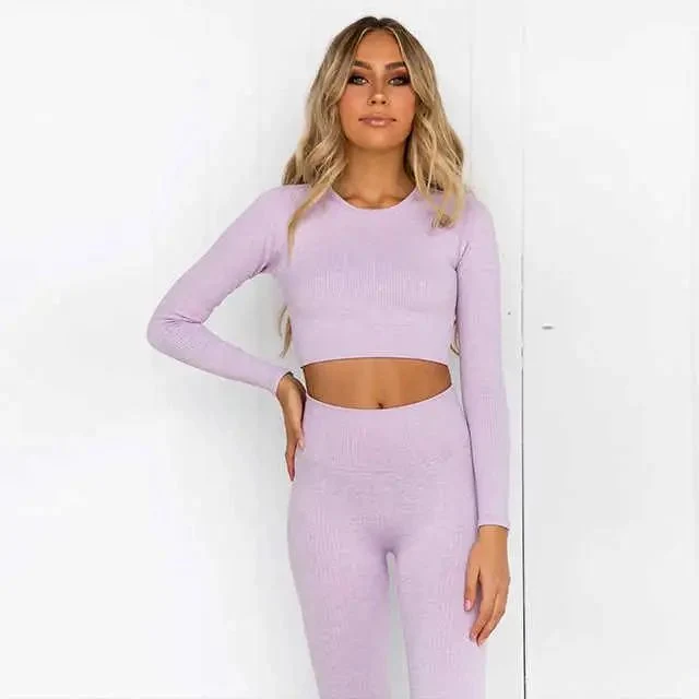 Conjunto Activewear sem aumentar o desgaste de ioga Fitness Definir Costela Bra Perneiras duas peças de vestuário activa