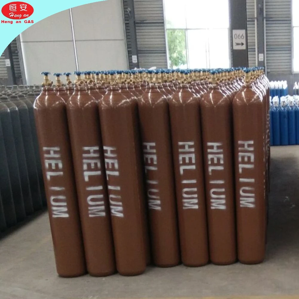 DOT Standard High Pressure Industrial Helium Gas Cylinder 50L 200bar High Purity 99.999% Helium Gas Cylinder