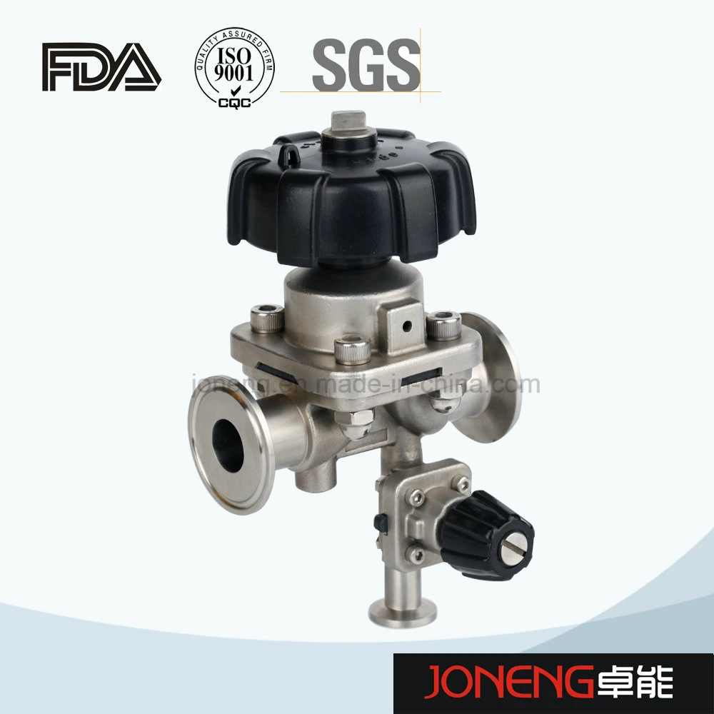 Stainless Steel Sanitary Manual Type Diaphragm Valve with Drain (JN-DV1004)