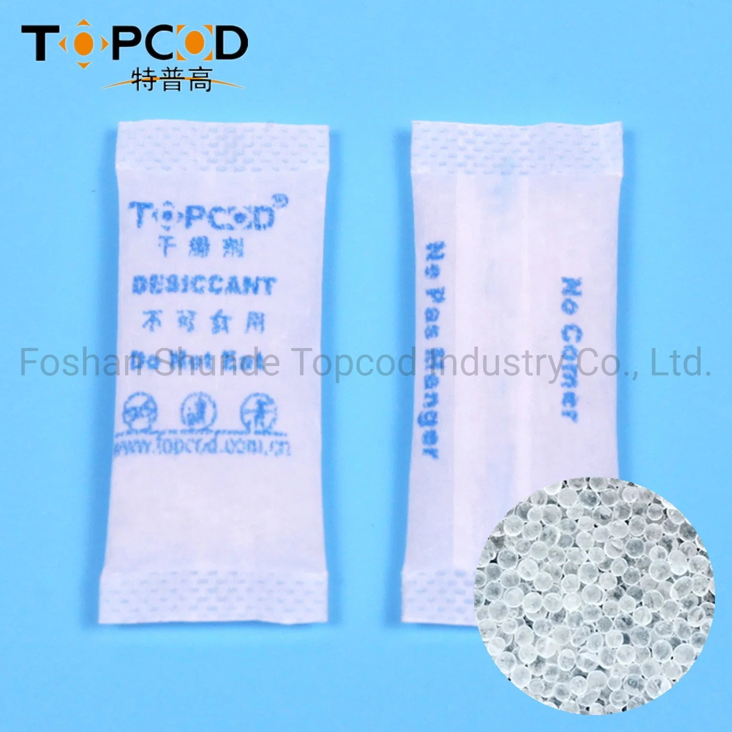 Clump-Free Desiccant Silica Gel Without DMF for Preserving Food Products and Powders