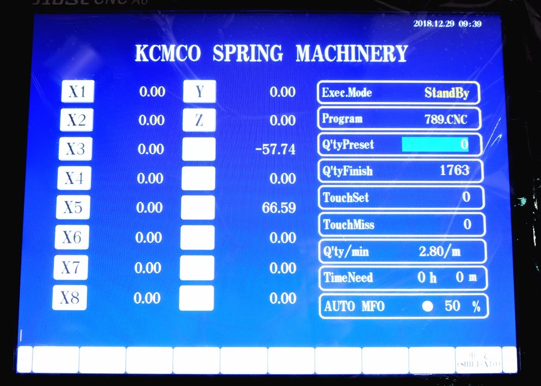 KCMCO-KCT-1280WZ 8mm 12 Axis Camless CNC Versatile Agricultural Spring Rotating Forming Machine&Extension/Torsion Spring Making Machine